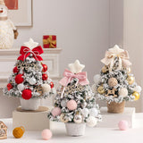 Mini Christmas Tree with Light Tabletop Decoration for Porch Cabinet Balcony 35cm 13.78inch Pink