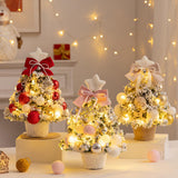 Mini Christmas Tree with Light Tabletop Decoration for Porch Cabinet Balcony 35cm 13.78inch Pink