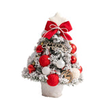 Mini Christmas Tree with Light Tabletop Decoration for Porch Cabinet Balcony 35cm 13.78inch Red