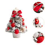 Mini Christmas Tree with Light Tabletop Decoration for Porch Cabinet Balcony 35cm 13.78inch Red