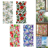 Glass Sticker Decal Privacy Film Office Living Room Cafe Flower Window Cling White Flowers