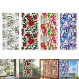 Glass Sticker Decal Privacy Film Office Living Room Cafe Flower Window Cling White Flowers