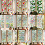 Glass Sticker Decal Privacy Film Office Living Room Cafe Flower Window Cling White Flowers