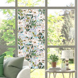 Glass Sticker Decal Privacy Film Office Living Room Cafe Flower Window Cling White Flowers