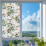 Glass Sticker Decal Privacy Film Office Living Room Cafe Flower Window Cling White Flowers