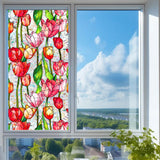 Glass Sticker Decal Privacy Film Office Living Room Cafe Flower Window Cling Tulip