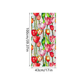 Glass Sticker Decal Privacy Film Office Living Room Cafe Flower Window Cling Tulip