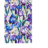 Glass Sticker Decal Privacy Film Office Living Room Cafe Flower Window Cling Blue Purple