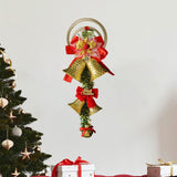 Xmas Tree Hanging Decoration Pendant Shop Door Knobs Christmas Bell Ornament Gold