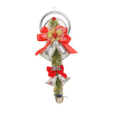 Xmas Tree Hanging Decoration Pendant Shop Door Knobs Christmas Bell Ornament Silver