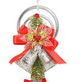 Xmas Tree Hanging Decoration Pendant Shop Door Knobs Christmas Bell Ornament Silver