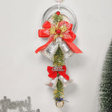 Xmas Tree Hanging Decoration Pendant Shop Door Knobs Christmas Bell Ornament Silver