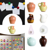 Maxbell Vase Fridge Magnets Cute Decorative Diorama Ornament for Cabinet Door Layout Red