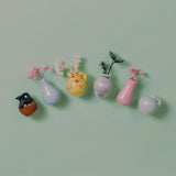 Maxbell Vase Fridge Magnets Cute Decorative Diorama Ornament for Cabinet Door Layout Red