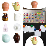 Maxbell Vase Fridge Magnets Cute Decorative Diorama Ornament for Cabinet Door Layout Red