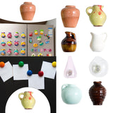 Maxbell Vase Fridge Magnets Cute Decorative Diorama Ornament for Cabinet Door Layout Red