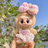 Maxbell Doll Clothesmini Plush Doll Clothes Party with Bowknot for 15 cm 17 cm Dolls Style B