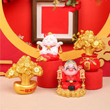 Spring Festival Statue Mini Resin Sculpture for Wall Shelf Decor Lightweight Money Bag Tree