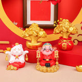 Spring Festival Statue Mini Resin Sculpture for Wall Shelf Decor Lightweight Money Bag Tree