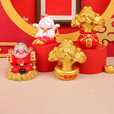 Spring Festival Statue Mini Resin Sculpture for Wall Shelf Decor Lightweight Money Bag Tree