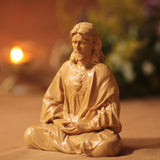 Maxbell Sacred Heart of Jesus Statue Catholic Figurine with Singing Bird Wall Clock
