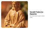 Maxbell Sacred Heart of Jesus Statue Catholic Figurine with Singing Bird Wall Clock