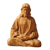 Maxbell Sacred Heart of Jesus Statue Catholic Figurine with Singing Bird Wall Clock