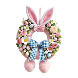 Easter Bunny Wreath Door Cover Banner Photo Background for Office Wall Porch