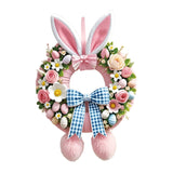 Easter Bunny Wreath Door Cover Banner Photo Background for Office Wall Porch