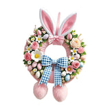Easter Bunny Wreath Door Cover Banner Photo Background for Office Wall Porch