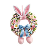 Easter Bunny Wreath Door Cover Banner Photo Background for Office Wall Porch