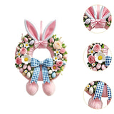 Easter Bunny Wreath Door Cover Banner Photo Background for Office Wall Porch