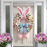 Easter Bunny Wreath Door Cover Banner Photo Background for Office Wall Porch