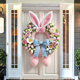 Easter Bunny Wreath Door Cover Banner Photo Background for Office Wall Porch