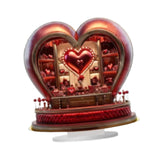 Maxbell 2D Flat Acrylic Love Heart Shaped Desktop Ornament for Apartment Living Room