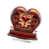 Maxbell 2D Flat Acrylic Love Heart Shaped Desktop Ornament for Apartment Living Room