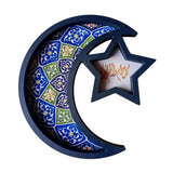 Maxbell Ramadan Tray Serve Plate Party Holder Multipurpose Moon Star Tray Blue