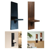 Maxbell Wall Sconce Candle Holder Wooden Wall Candle Sconce for Pathway Porch Office Black