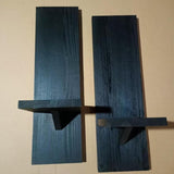 Maxbell Wall Sconce Candle Holder Wooden Wall Candle Sconce for Pathway Porch Office Black