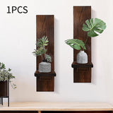 Maxbell Wall Sconce Candle Holder Wooden Wall Candle Sconce for Pathway Porch Office Brown