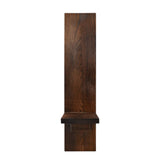 Maxbell Wall Sconce Candle Holder Wooden Wall Candle Sconce for Pathway Porch Office Brown