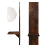 Maxbell Wall Sconce Candle Holder Wooden Wall Candle Sconce for Pathway Porch Office Brown