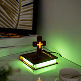 Maxbell Magnetic Levitating Cross Light Ornament Night Light for Home Bedroom Office Style B