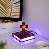 Maxbell Magnetic Levitating Cross Light Ornament Night Light for Home Bedroom Office Style B