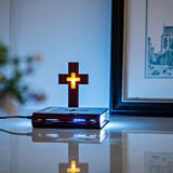Maxbell Magnetic Levitating Cross Light Ornament Night Light for Home Bedroom Office Style B