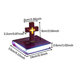 Maxbell Magnetic Levitating Cross Light Ornament Night Light for Home Bedroom Office Style B