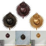 Maxbell Sacred Heart Resin Wall Decoration Wall Art Work for Housewarming Sacraments Brown