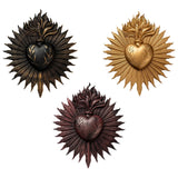 Maxbell Sacred Heart Resin Wall Decoration Wall Art Work for Housewarming Sacraments Brown