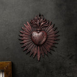 Maxbell Sacred Heart Resin Wall Decoration Wall Art Work for Housewarming Sacraments Brown