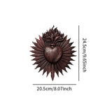 Maxbell Sacred Heart Resin Wall Decoration Wall Art Work for Housewarming Sacraments Brown